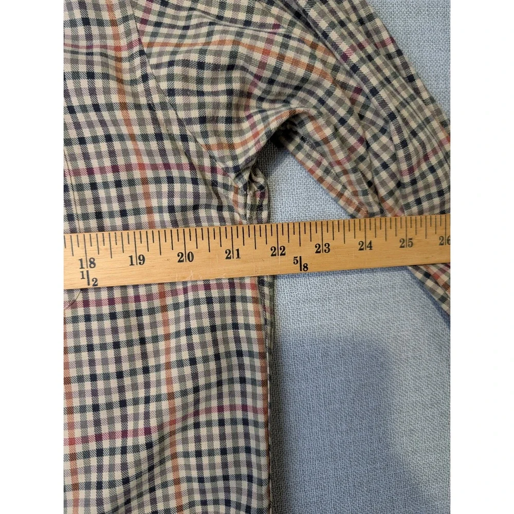 Brooks‎ Brothers Button Down Mens M Multicolor Tattersall Check Wool Flannel - Picture 4 of 8